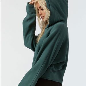 Joah Brown Jade Cropped Hoodie
